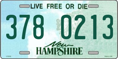 NH license plate 3780213