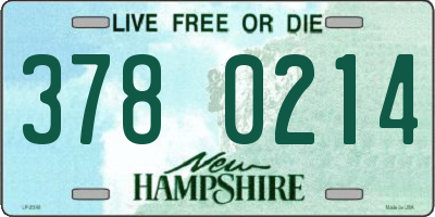 NH license plate 3780214