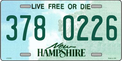 NH license plate 3780226