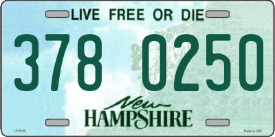 NH license plate 3780250