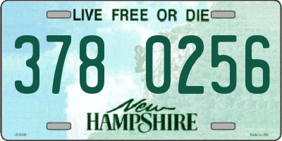 NH license plate 3780256