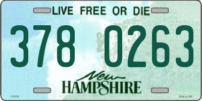 NH license plate 3780263