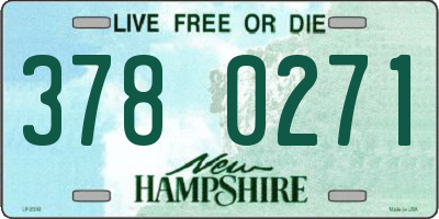 NH license plate 3780271