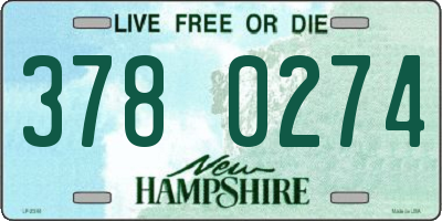 NH license plate 3780274