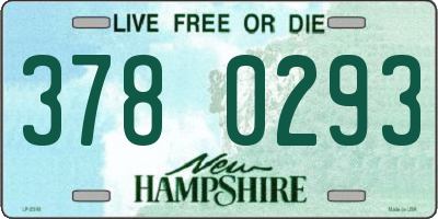 NH license plate 3780293