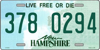 NH license plate 3780294
