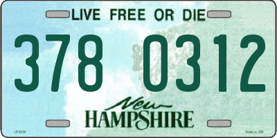NH license plate 3780312