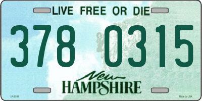NH license plate 3780315