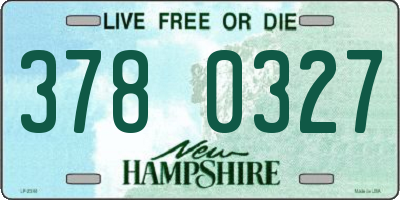NH license plate 3780327