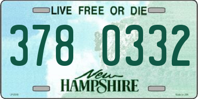 NH license plate 3780332