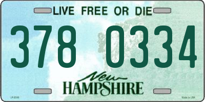 NH license plate 3780334