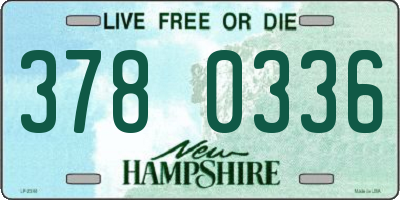 NH license plate 3780336
