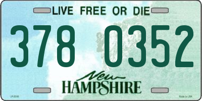 NH license plate 3780352