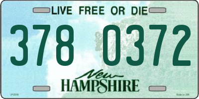 NH license plate 3780372