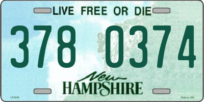NH license plate 3780374