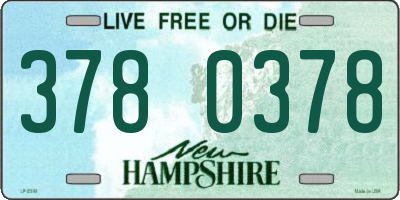 NH license plate 3780378