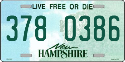NH license plate 3780386
