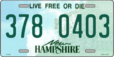 NH license plate 3780403