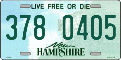 NH license plate 3780405