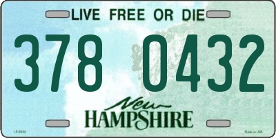 NH license plate 3780432