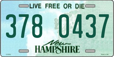 NH license plate 3780437