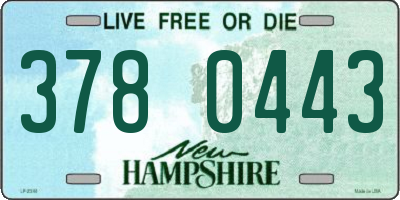NH license plate 3780443