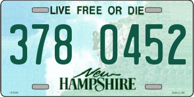 NH license plate 3780452