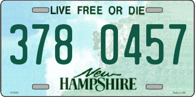 NH license plate 3780457