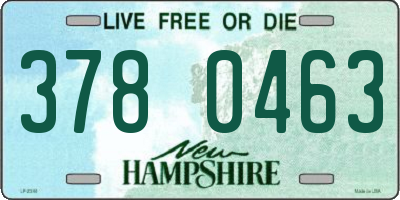NH license plate 3780463