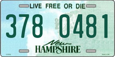 NH license plate 3780481
