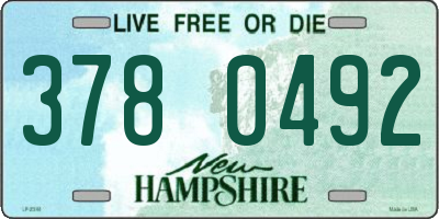 NH license plate 3780492