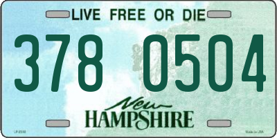 NH license plate 3780504