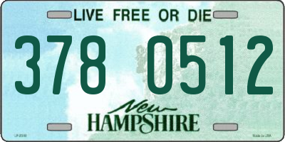 NH license plate 3780512