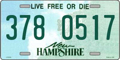 NH license plate 3780517