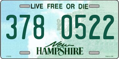 NH license plate 3780522