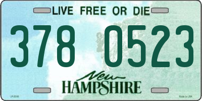 NH license plate 3780523
