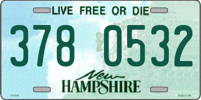 NH license plate 3780532