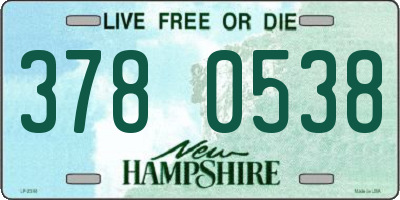 NH license plate 3780538