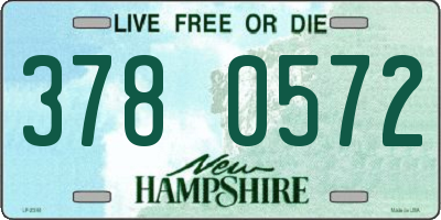 NH license plate 3780572