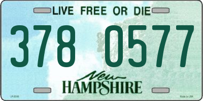 NH license plate 3780577