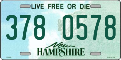 NH license plate 3780578