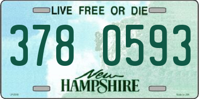 NH license plate 3780593