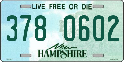 NH license plate 3780602