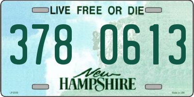NH license plate 3780613