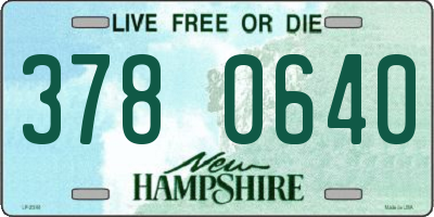 NH license plate 3780640
