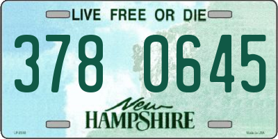 NH license plate 3780645