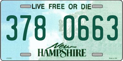 NH license plate 3780663