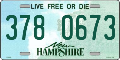 NH license plate 3780673