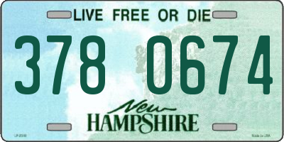 NH license plate 3780674