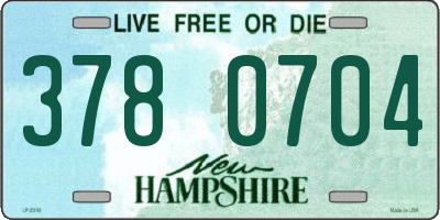 NH license plate 3780704